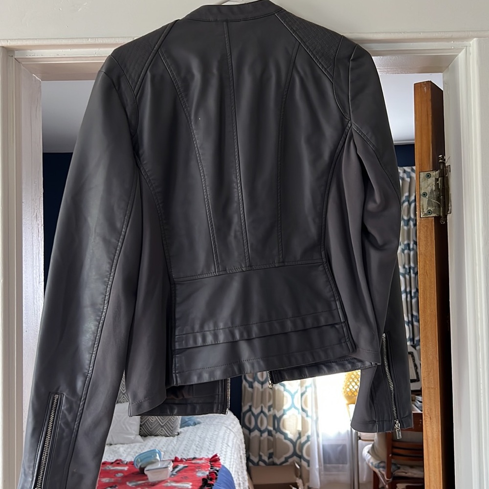 Gray Leather Jacket From Express - image 2